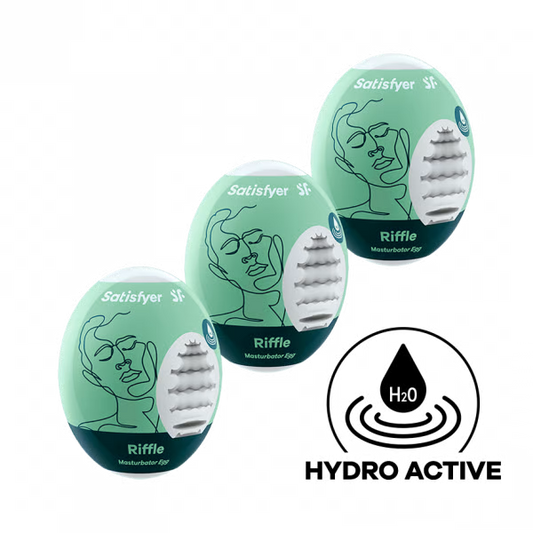 Masturbator Egg 3er Set (Riffle) Light Green